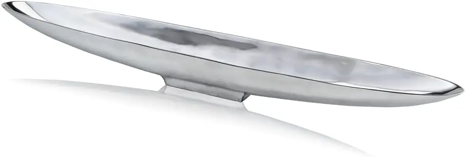 

8791 Barco XXL Long Boat, Silver, Aluminum, Popular, Bowl, Tray, Tabletop, Centerpiece, Modern, Accent, Accessory, Décor, Home,