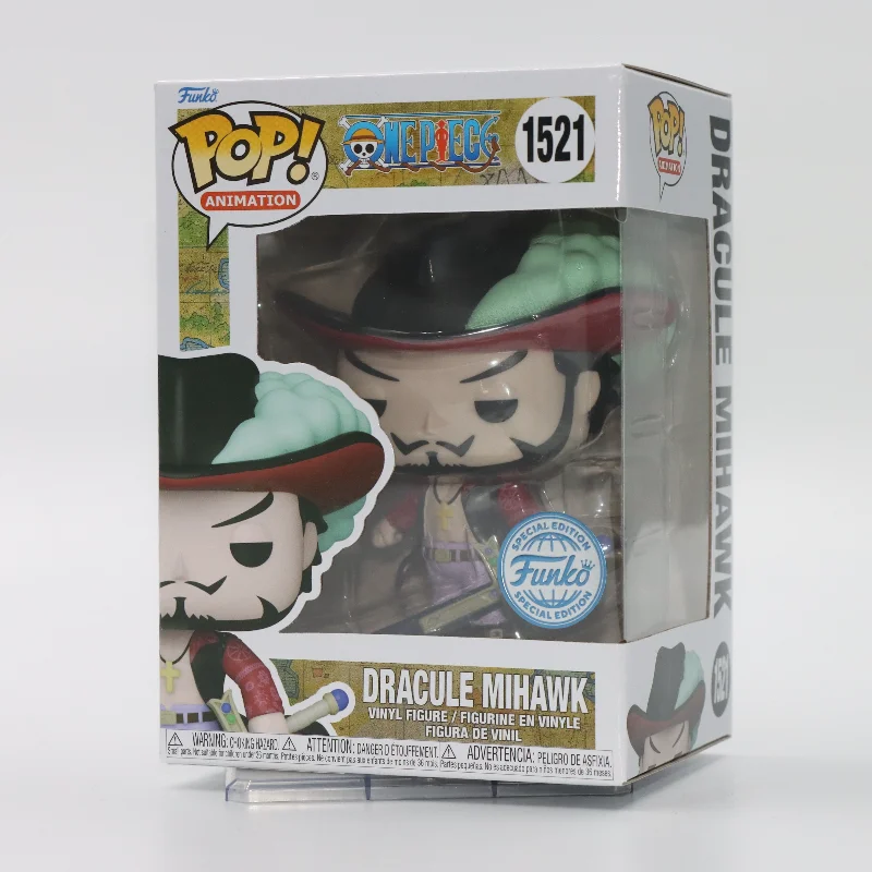 Oferta Especial Funko Pop Original One Piece Dracule Mihawk # Figura de acción de anime 1521, figura de vinilo, muñeco coleccionable, juguete de regalo