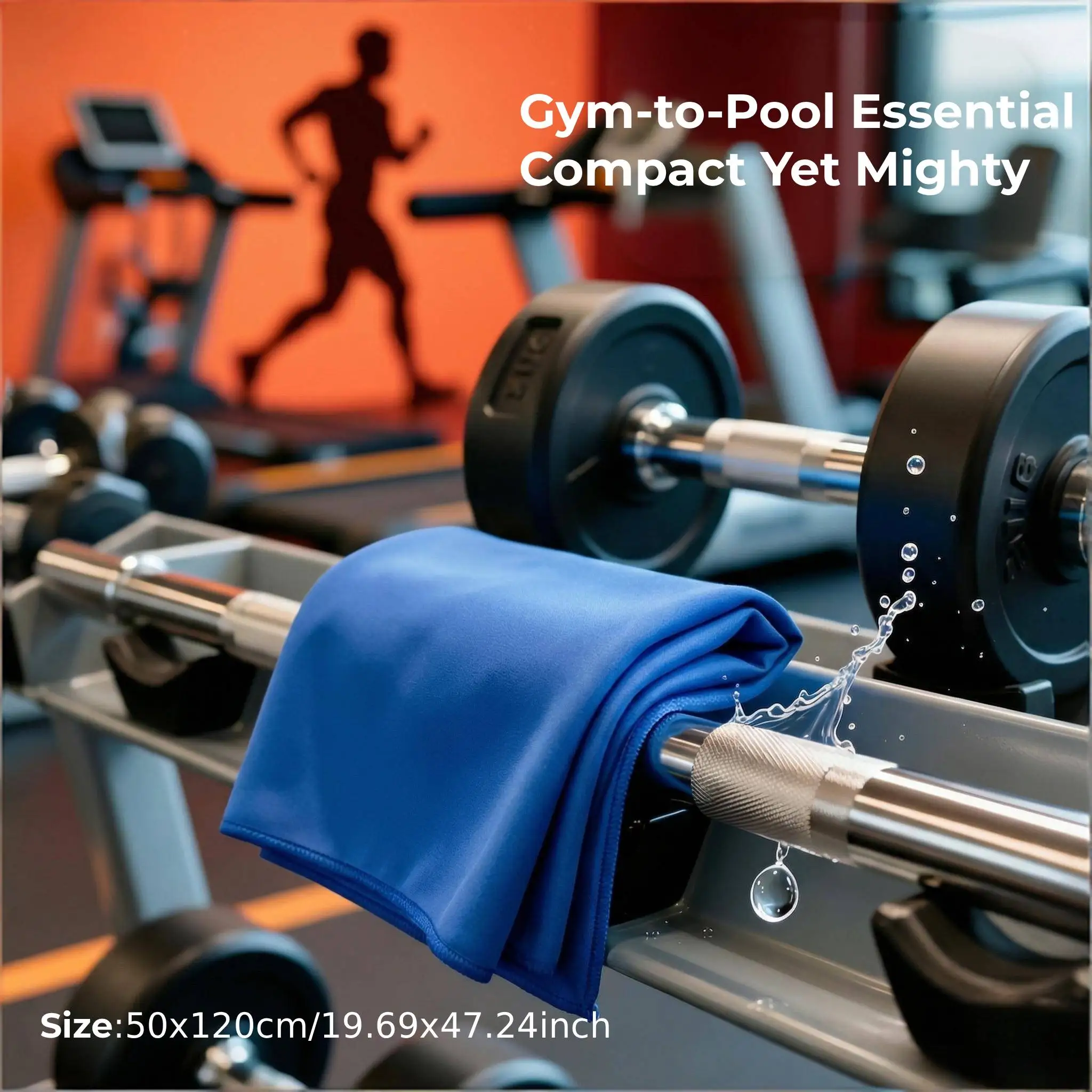 

120x50cm Quick Dry Microfiber Beach Towel Sand Free, Ultra Absorbent, Lightweight & Machine Washable for Gym, Pool, Travel