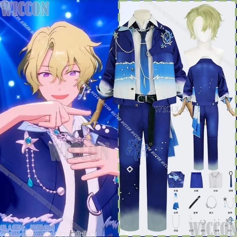 

Игровой ансамбль со звездами Косплей Томоэ Одежда Hiyori Deep Into You Идол Сценическая форма Синий океан Стиль Хэллоуин Вечеринка Cos Comic Con