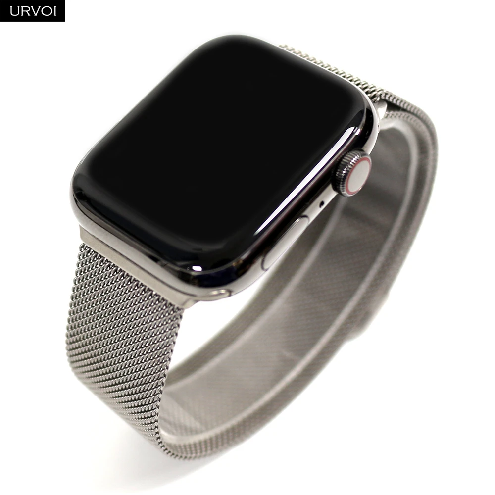 URVOI Mesh strap for Apple Watch ultra 2 series 10 9 8 7 6 SE 543 Metal milanese loop band for iwatch stainless steel  41 45mm