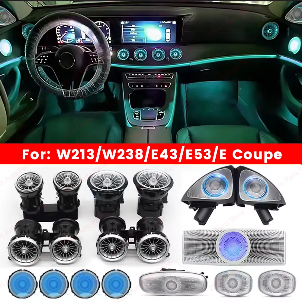 

For Mercedes Benz W213 E-Class Coupe W238 E43 E53 Ambient Light 64 Colour Car Air Vents 3D 4D Rotating Tweeter Speaker Cover