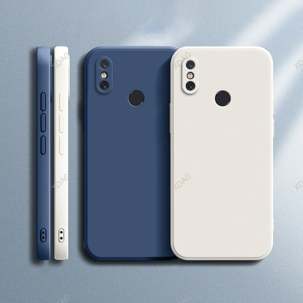 Official Phone Case for Xiaomi Mi 8 SE Mi8 8SE Lite Pro Explorer 8Pro Square Soft Liquid Silicone Plain Basic Back Cover Housing