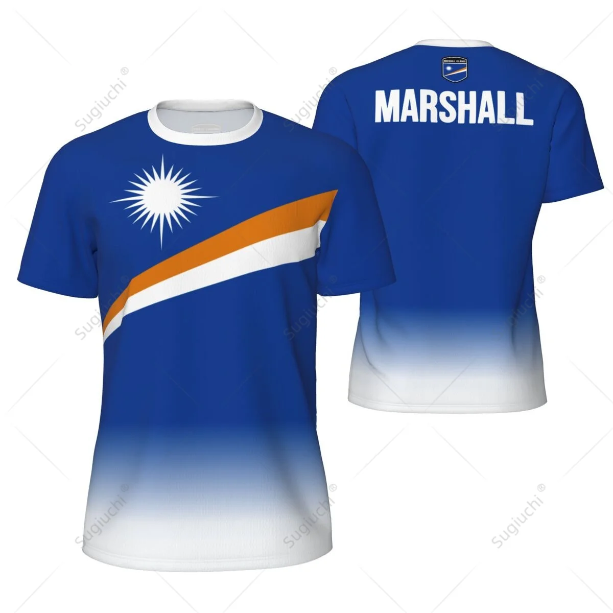 Sports Mesh T-shirt Marshall Islands Flag For Running Bike Soccer Tennis Football Fitness Tees 3D Printed Custom