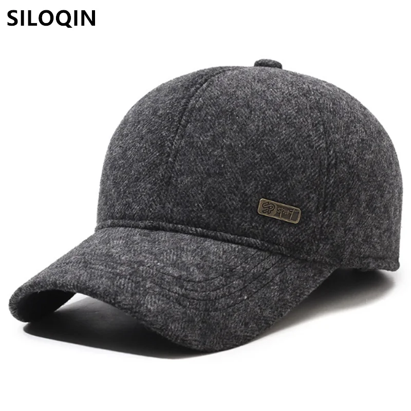 

2024 New Winter Men's Cap Plush Thickened Warm Baseball Caps Coldproof Earmuffs Hats For Men Golf Cap Cycling Hat Snapback Cap