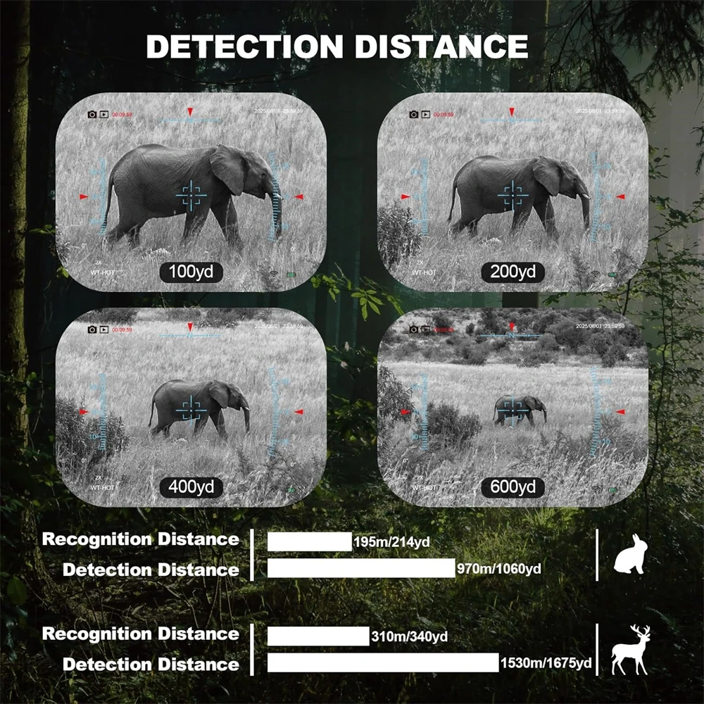 Thermal Imaging Scope 384x288PX 35mm Lens Infrared Thermal Monocular Camera Long Range Night Vision Device for Outdoor Hunting