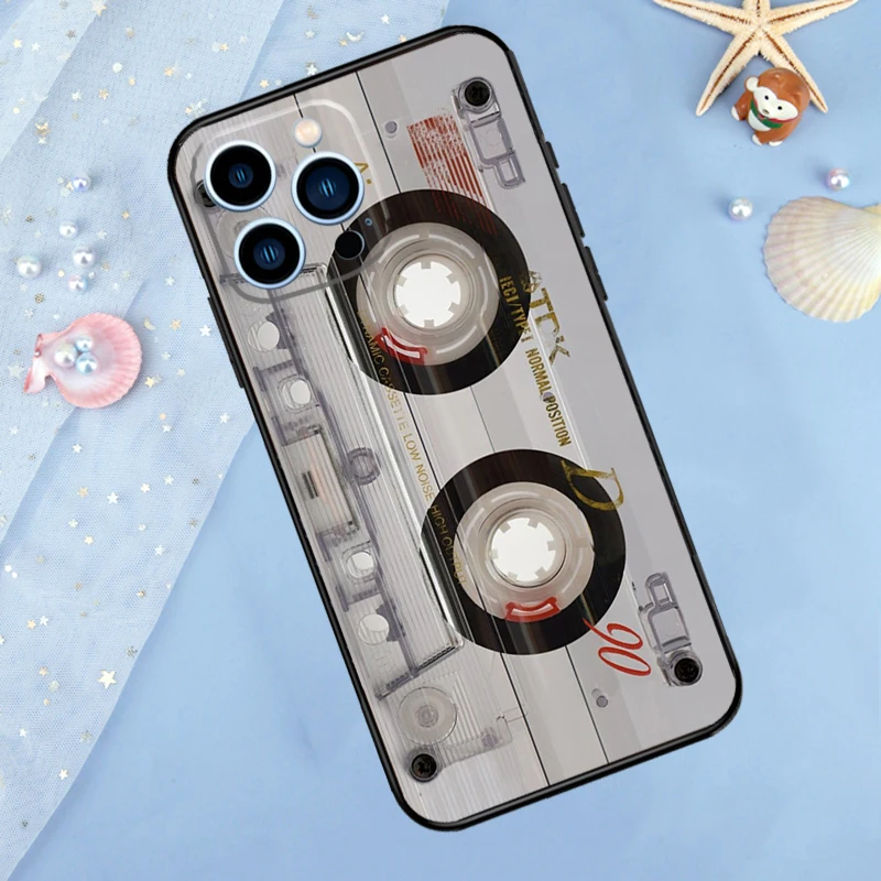 Vintage Cassette tape retro style Phone Case For iPhone 14 13 12 11 15 16 Pro Max 7 8 Plus XR X XS Max 12 13 Mini Cover Case
