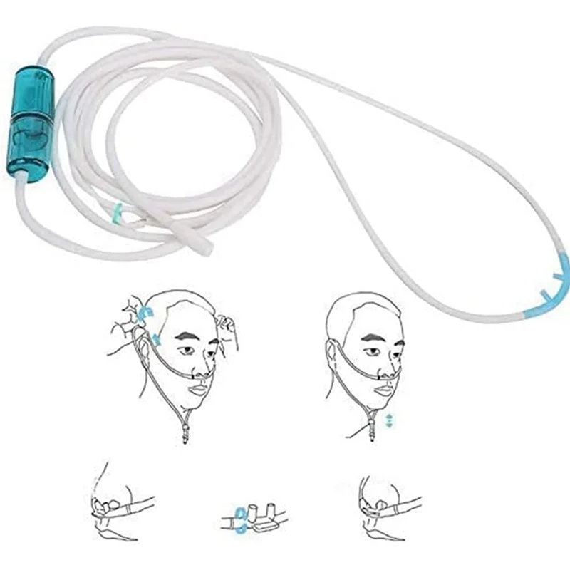 

A13Q-2X Oxygen Tube, Made Of Silicone Material, Nasal Oxygen Cannula,Not Easy To Deform And Crack,3 Meter