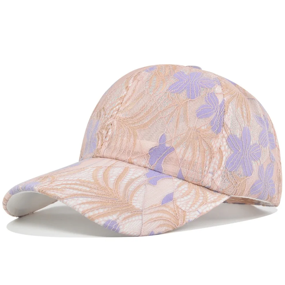 Vintage Floral Baseball Cap Men Women Breathable Wide Brim Sun Hat Florals Embroidery Elegant Spring Summer Fashion Streetwear