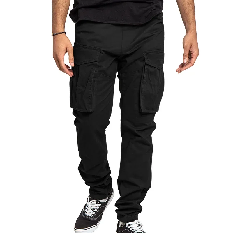Multi Pocket Loose Baggy Pants Men's Cargo Pants Relaxed Fit Sport Jogger Sweatpants Loose Drape Feel Multi Pockets Trouser