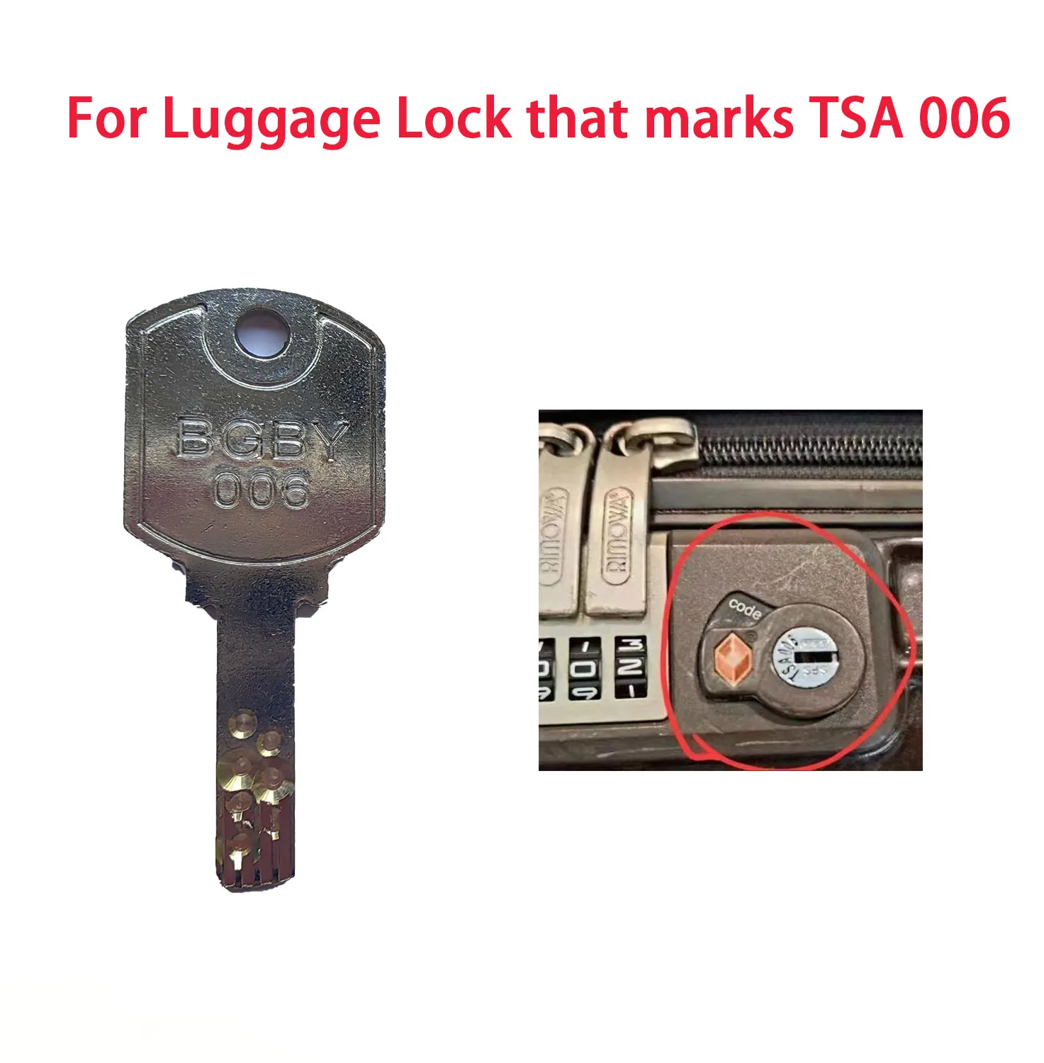 TSA006 Key, TSA006 Master Luggage Lock Keys Compatible with Luggage Suitcase Password Locks Copper, Pack of 10