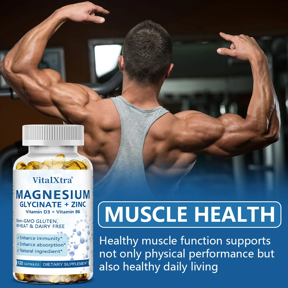 كبسولات جليسين المغنيسيوم - معدل امتصاص عالي، تدعم استجابة صحية للإجهاد، وظيفة العضلات، التمثيل الغذائي، وتعزيز النوم #4