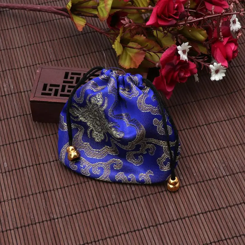 Bolsa viagem seda tradicional E15E Organizador bolsa joias bordada chinesa clássica