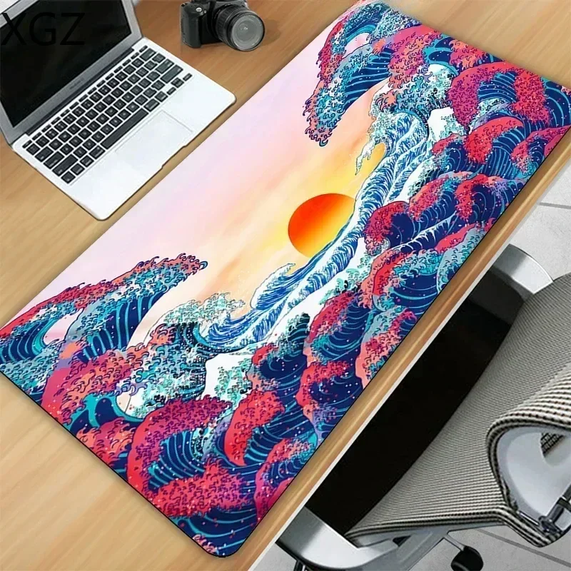 mouseMat Japan Great Waves Large MousePads  Anime Desktop Accessories Mousemats Gamer table pad Game Mouse Office Mats