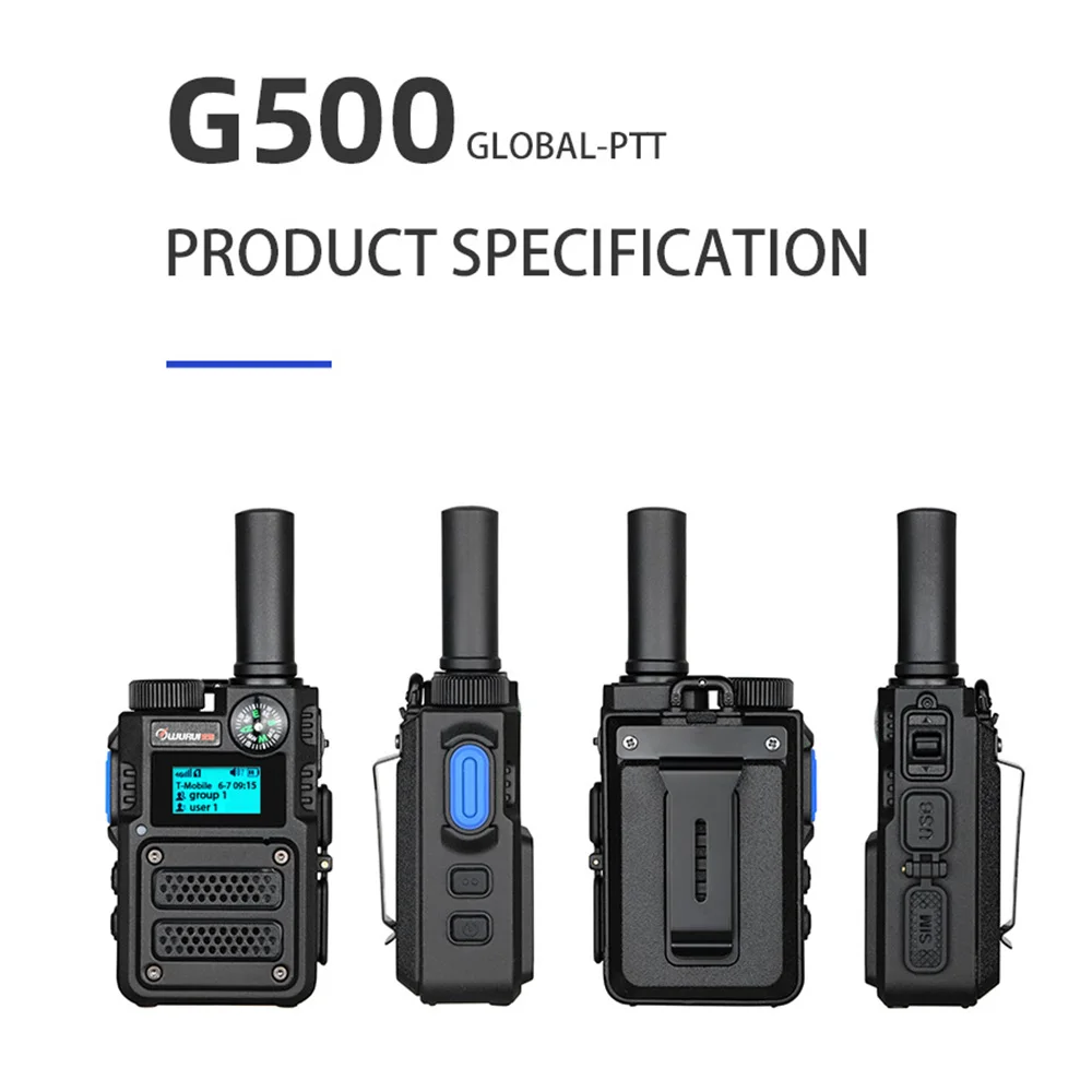 Wurui K500 Military global-ptt（no fee） POC walkie talkie 4G long range radios Two way radio Phone Police Global intercom