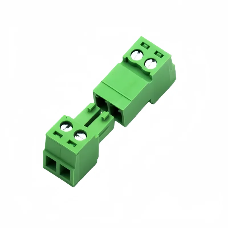2 Sets 15EDGRK 3.81mm 2/3/4/5/6/7/8-24 Pin Right Angle Screw Terminal Block Connector 15EDG 3.81MM Pitch Plug + Pin Header Socke