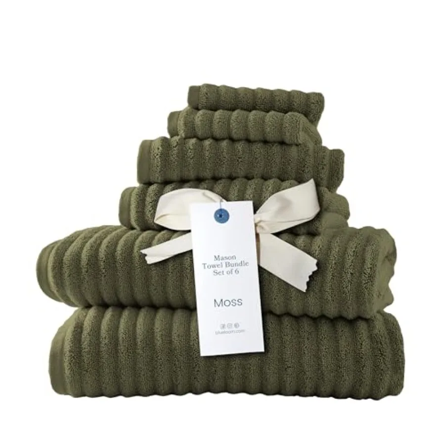 

Набор махровых полотенец из 100% хлопка, 600GSM, мягкие, впитывающие, 2 полотенца для тела, 2 полотенца для рук, 2 полотенца для лица для ванной комнаты - Mason 58" x 30"