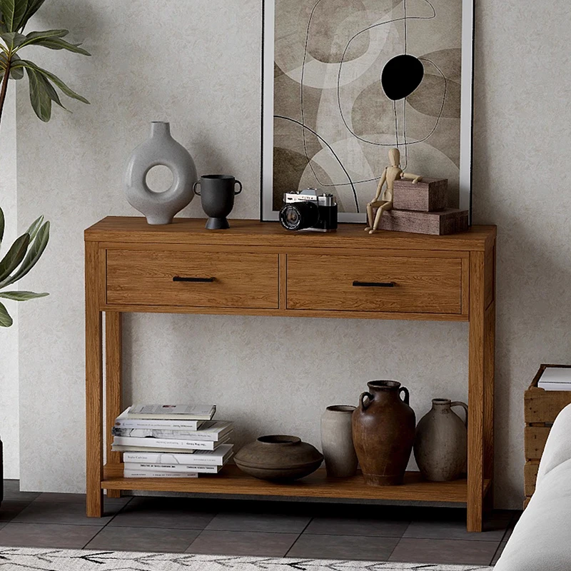 

French Vintage Console Table Mid Century Design Practical Minimalist Console Table Elegant Aesthetic Mesa Furniture Living Room