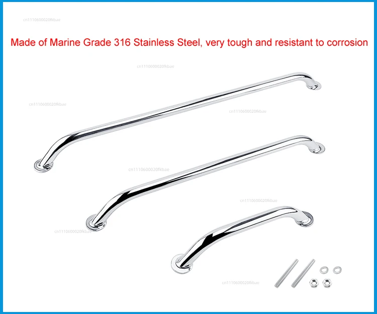 SS 316 Grab Handle Door Handrail Grip Rail  Bar  with bolt Boat Hatch Yacht Marine Bathroom Hardware