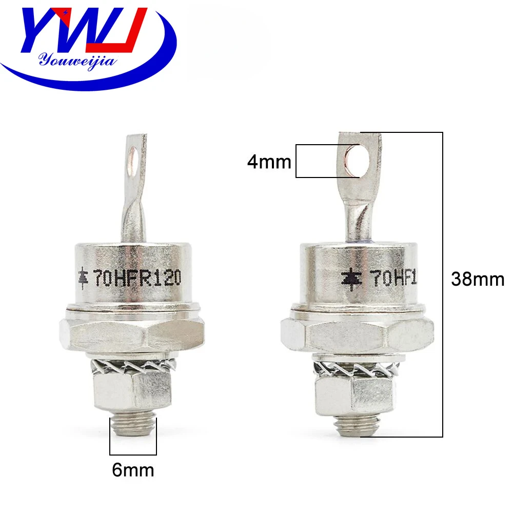 A Pair Power Generator Rectifier Diode Kit Transistor Diode Rectifier Tester Battery Charging 70HF120 70HFR120 70A 50A 40A 25A