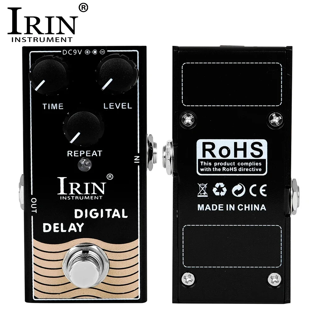 IRIN RF-08 Digital Delay Guitar Effect Pedal Feedback Wet-dry Ratio Adjustment Delay Time 20MS-600MS True Bypass Guitar Pedal