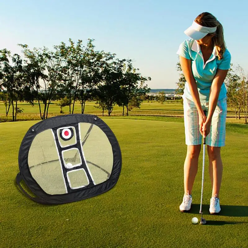 

Golf Practice Net Foldable Golf Practice Equipment Reusable Golf Gadgets Portable Golfing Target Accessories For Outdoor Swing