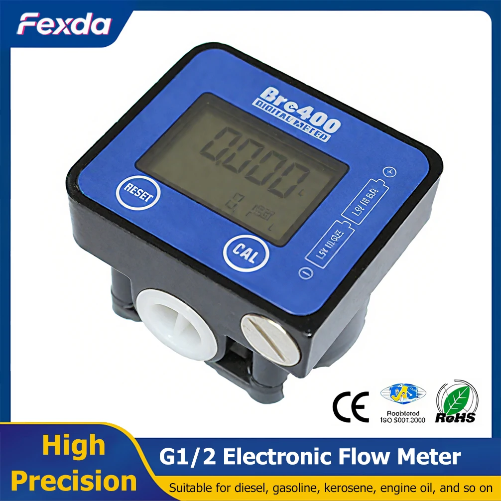 

G1/2 Электронный расходомер шестерни DN15 Высокоточный ЖК-дисплей Расходомер Индикатор расхода Сенсорный счетчик для дизельного моторного масла