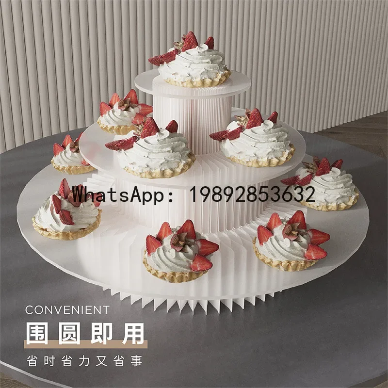 

D1 Display Table Foldable Small Table Dim Sum Tray Cake Rack Home Table