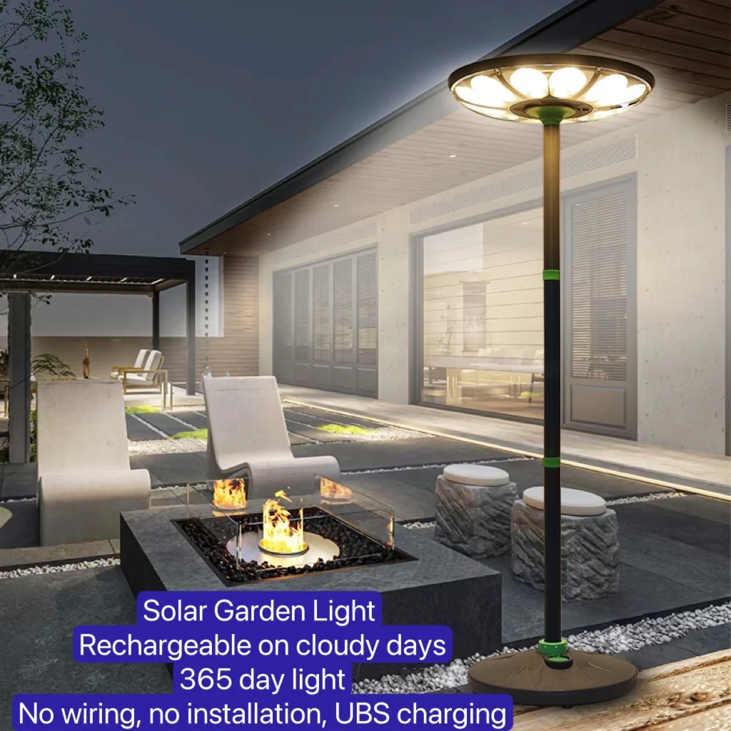 Super Bright USB Rechargeable Solar Street Light IP65 LED Garden Light for Camping and Gatherings Mobile Accessible