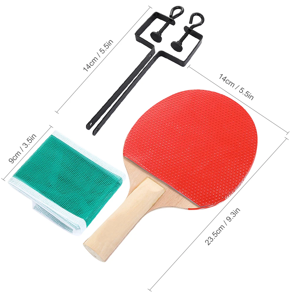 Portable Ping Pong Post Net Rack Ping Pong Paddles Quality Table Tennis Rackets Set Ping Pong Training Adjustable Extending Net