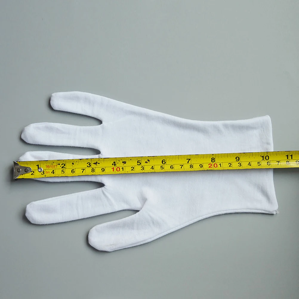 

6pcs Thickened Cotton Gloves Elastic Wrist Protection Work Gloves For Factory Inspection Ceremonial Use Pure Cotton