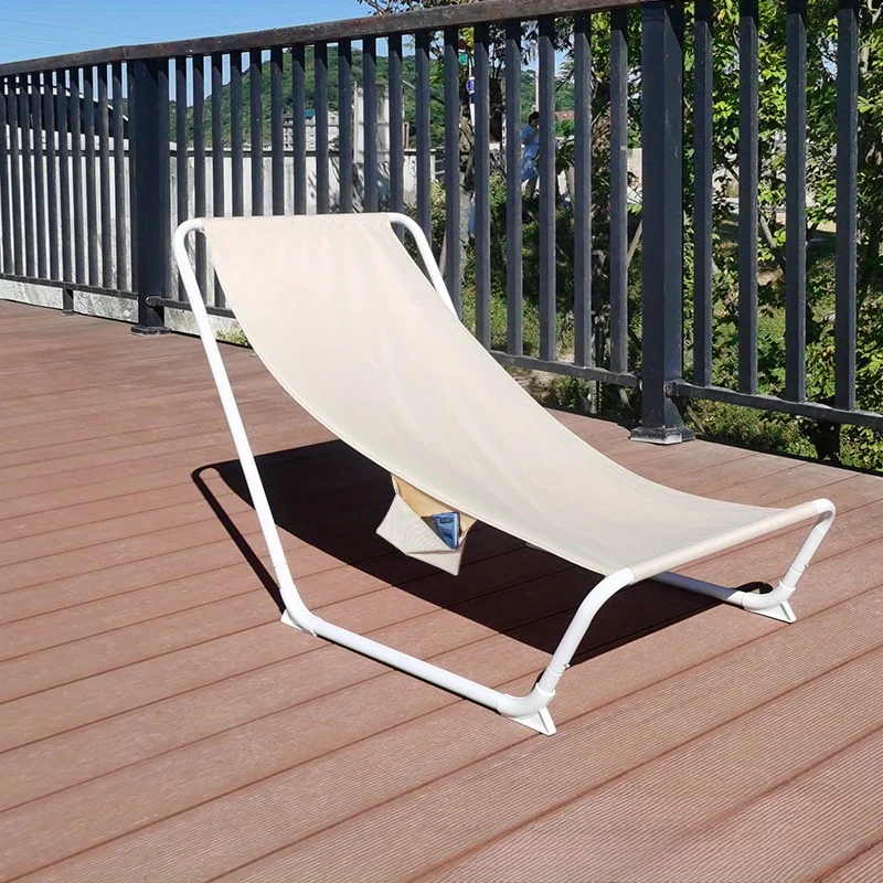 

Portable beach chair, outdoor folding chair, lightweight camping fishing chair, metal frame, Oxford cloth with storage bag