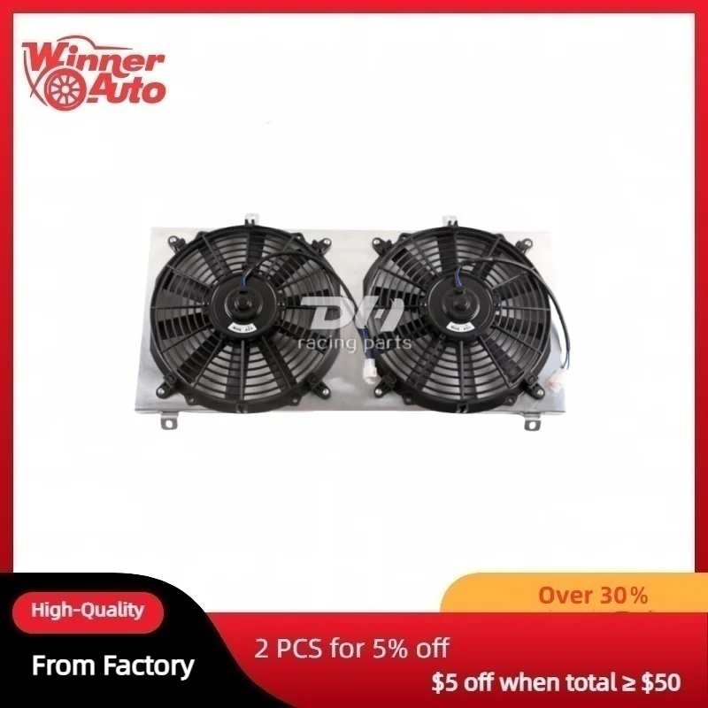 

Aluminum Shroud& 12"Fan Fit Radiator 91-95 Toyota MR2 Turbo 2.0L 1998CC l4 Tool