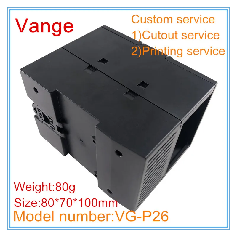 Vange PLC electronics enclosure 80*70*100mm ABS plastic project box module case