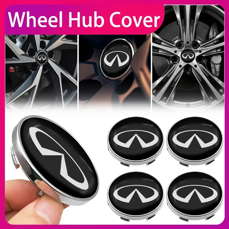 

Car Wheel Center Hub Cap Rim Cover Emblem Stickers Exterior Decoration For Infiniti Q50 FX35 Q30 G37 Q70 QX70 QX50 Accessories