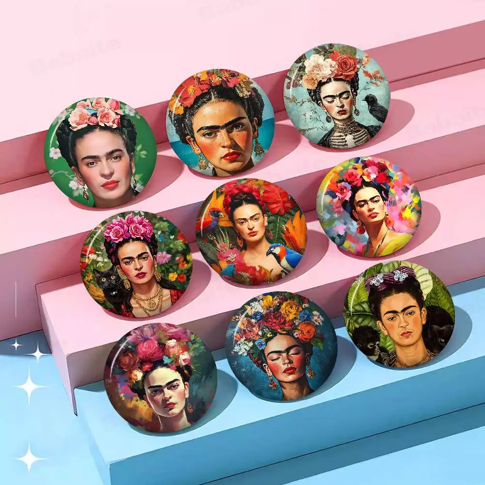 F-FridaS-S K-KahloES New  Brooches Soft Button Pin Funny Silly Gnarpy on A Skateboard Meme Badge Gamer Collection Gifts