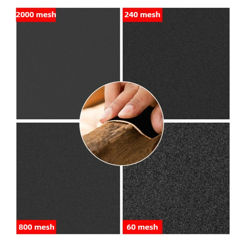 2/10pcs/Set Sandpaper 400,600,800,1000,1200,1500,2000 Grit Sandpaper Wet / Dry Sanding Paper Abrasive Polishing Tools