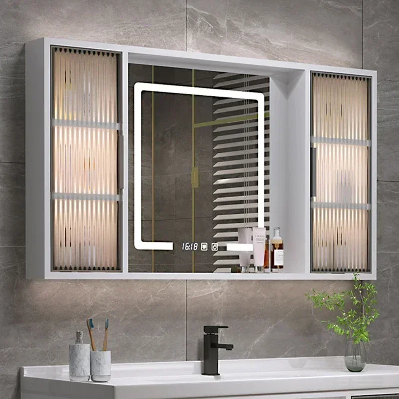 c13-Nordic Luxury Smart Bathroom Mirror Cabinet Wall-mounted Multi-functional Anti-fog Mirror Cabinet Simple Home Furniture C