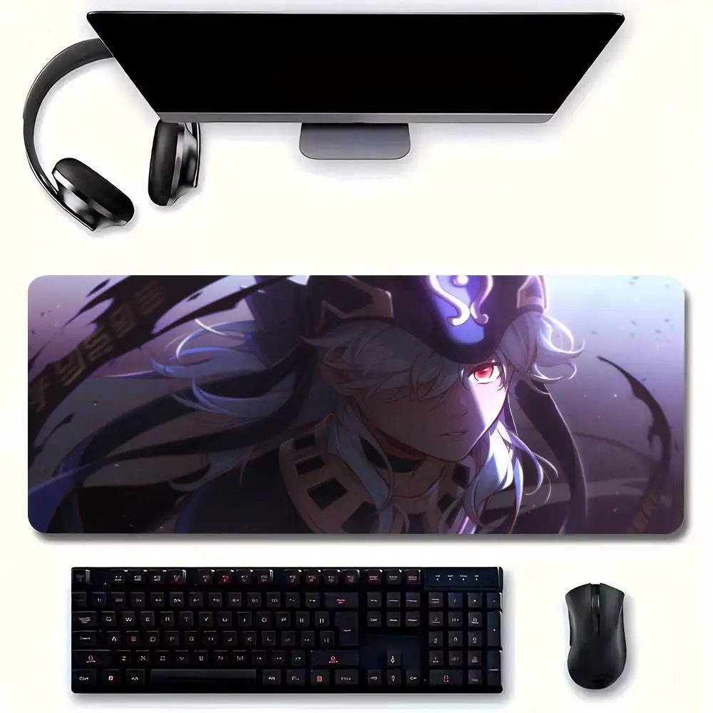 Cyno Anime G-Genshin Impact Game Mousepad Non-slip Suitable For Office Computers Laptops E-sports Game Desk Mats XXL Keyboard