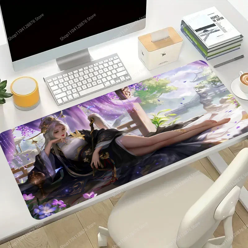 Die Lian Qingman Three Kingdoms Mousepad Mouse Mat حصيرة مكتبية مع وسادة ملحقات الألعاب Prime Gaming XXL لوحة المفاتيح الحشو M