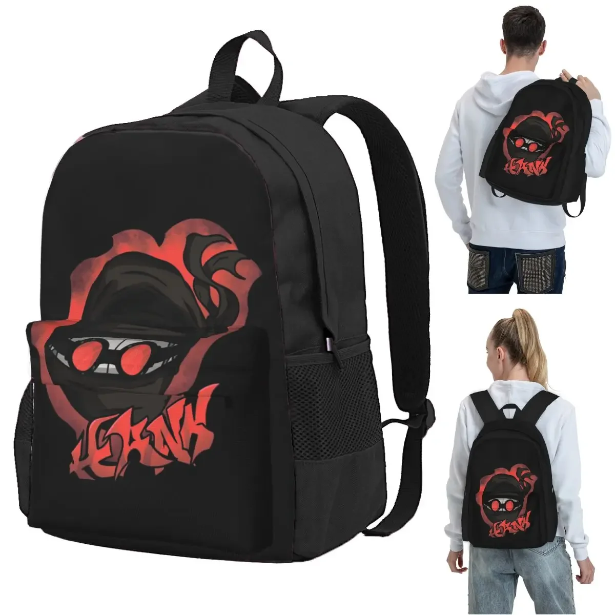 Madness Combat Hank Head Graffiti Backpack Student BookBag Kids School Bag Computer Shoulder Bags for Men Women