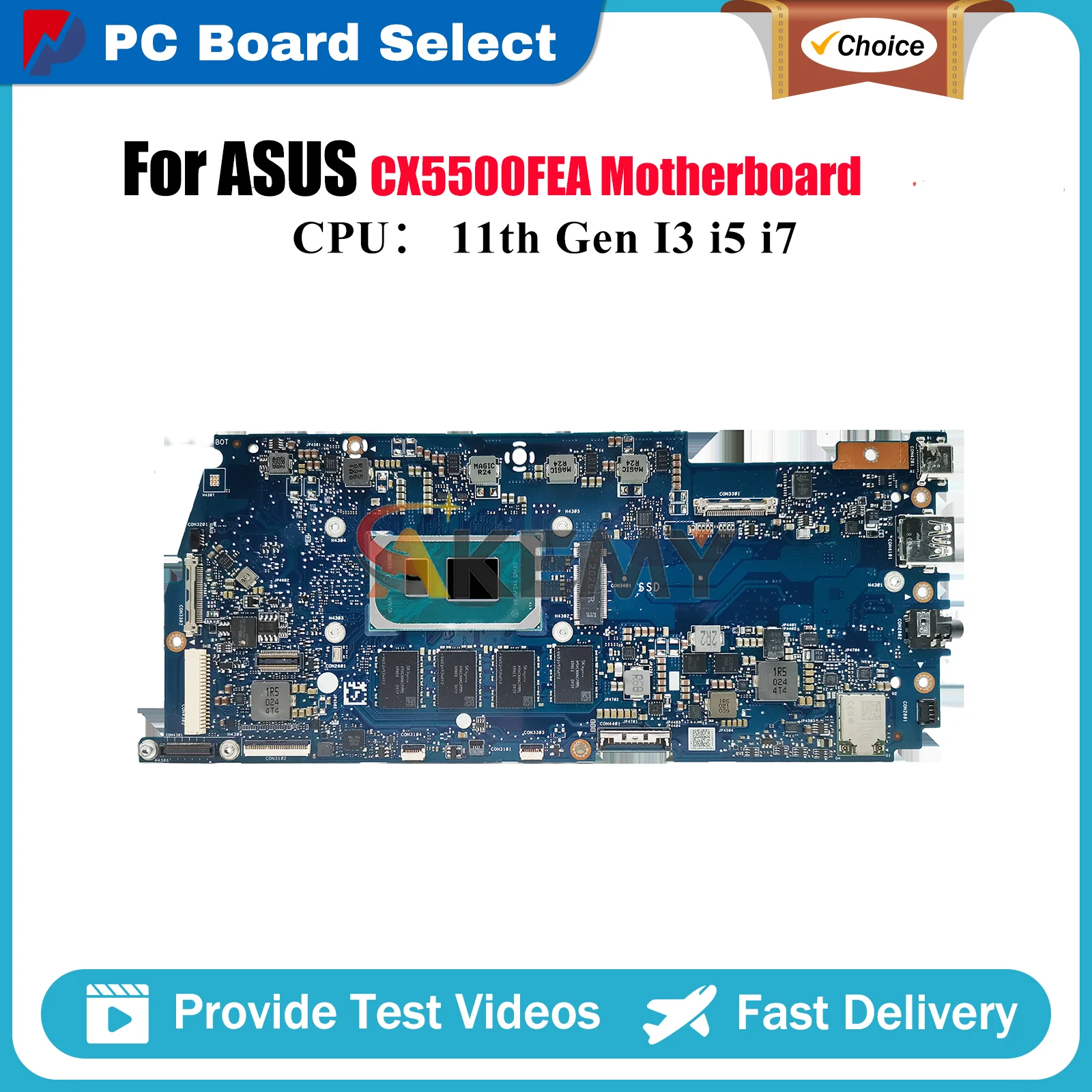 

Материнская плата для ноутбука CX5500FEA для ASUS Chromebook Flip CX5 CX5500FEA CX5500F с 11-го поколения I3 i5 i7 100% тестирование OK stk