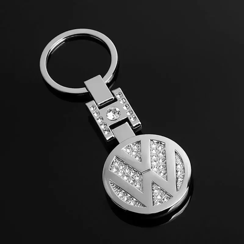 Diamond Key Ring Car Logo Keychian for Volkswagen Polo Bora Sagitar Golf Passat Touareg Tiguan Sharan Lavida T-CROSS Key Holder