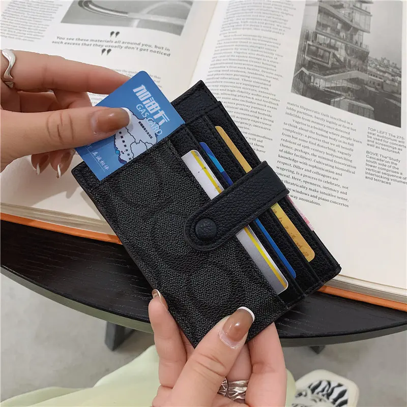 Mini Slim Ultra-thin Ins Style Card Holder Fashion Short Short Envelope For Girl Women Appliques Card&ID Wallet Cash Pouch Purse