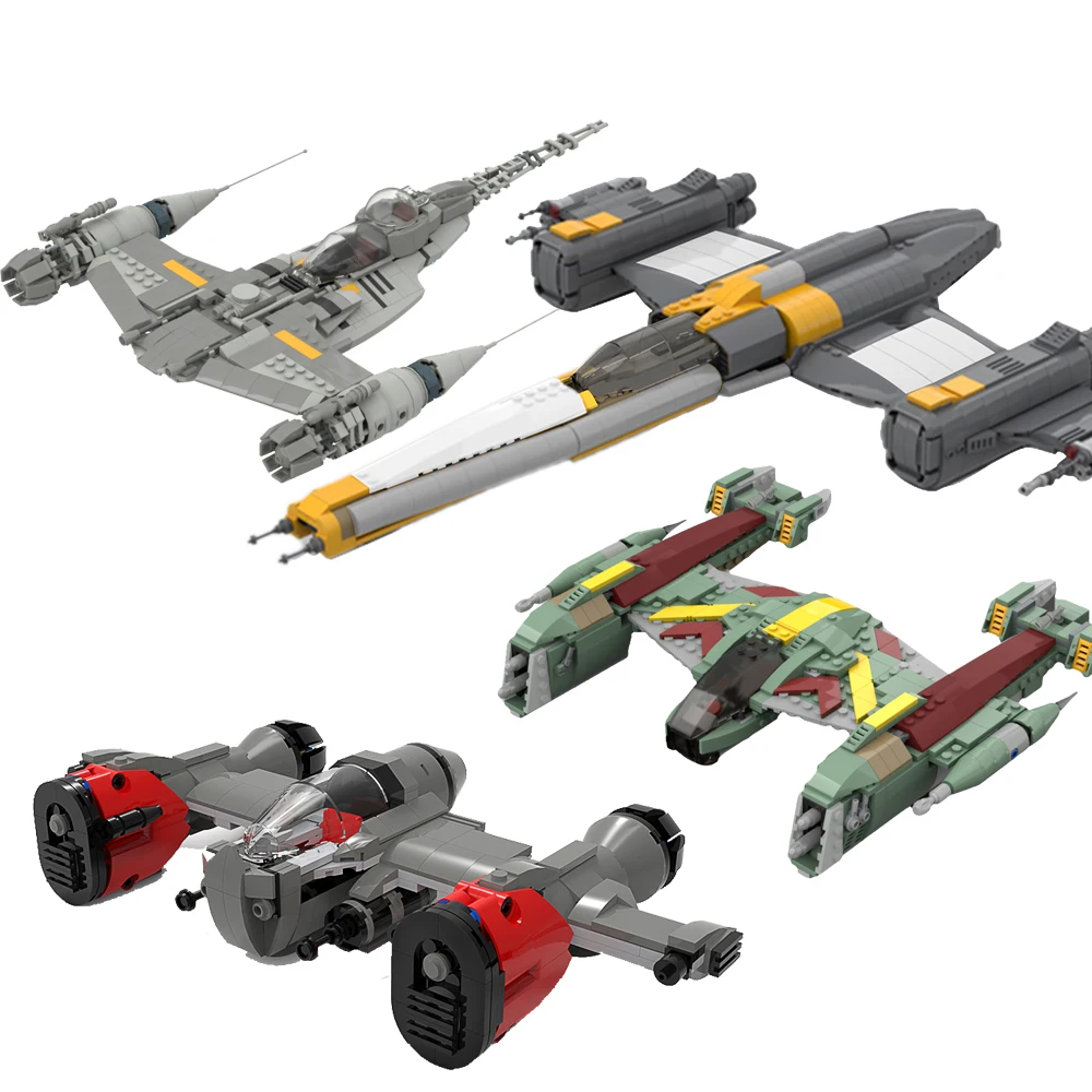 

MOC Space War Porax-38 Fighter Blocks Kit Minifig Scale Spaceship N-1 Interstellar Fighter Model for Chilsren Birthday Gift