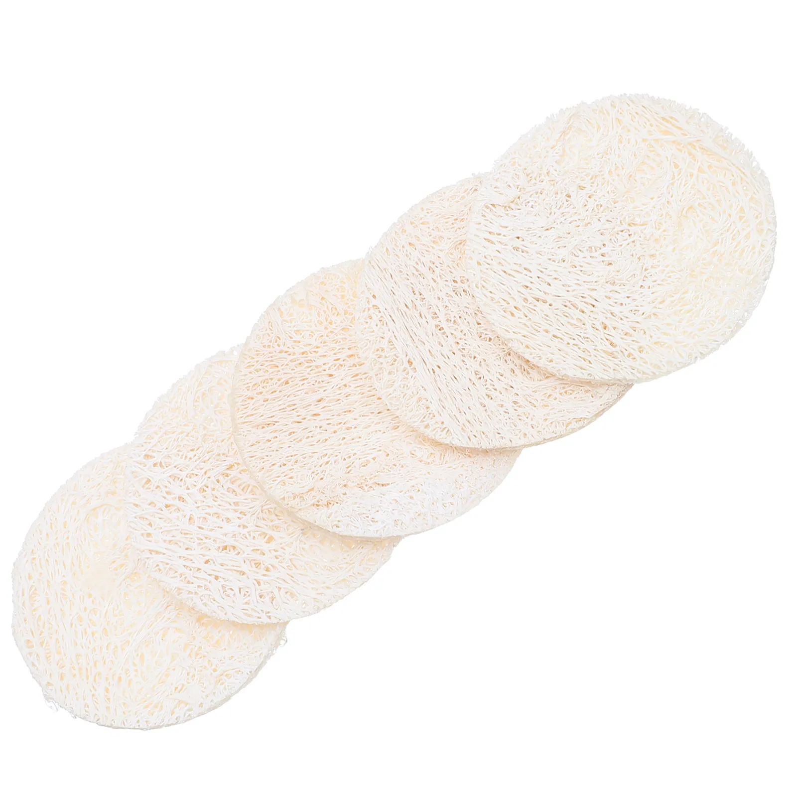 5Pcs Loofah Pads Natural Skin Scrubbing Pads Promote Circulation Metabolism Gentle Exfoliation Acne Blemish Removal Shower