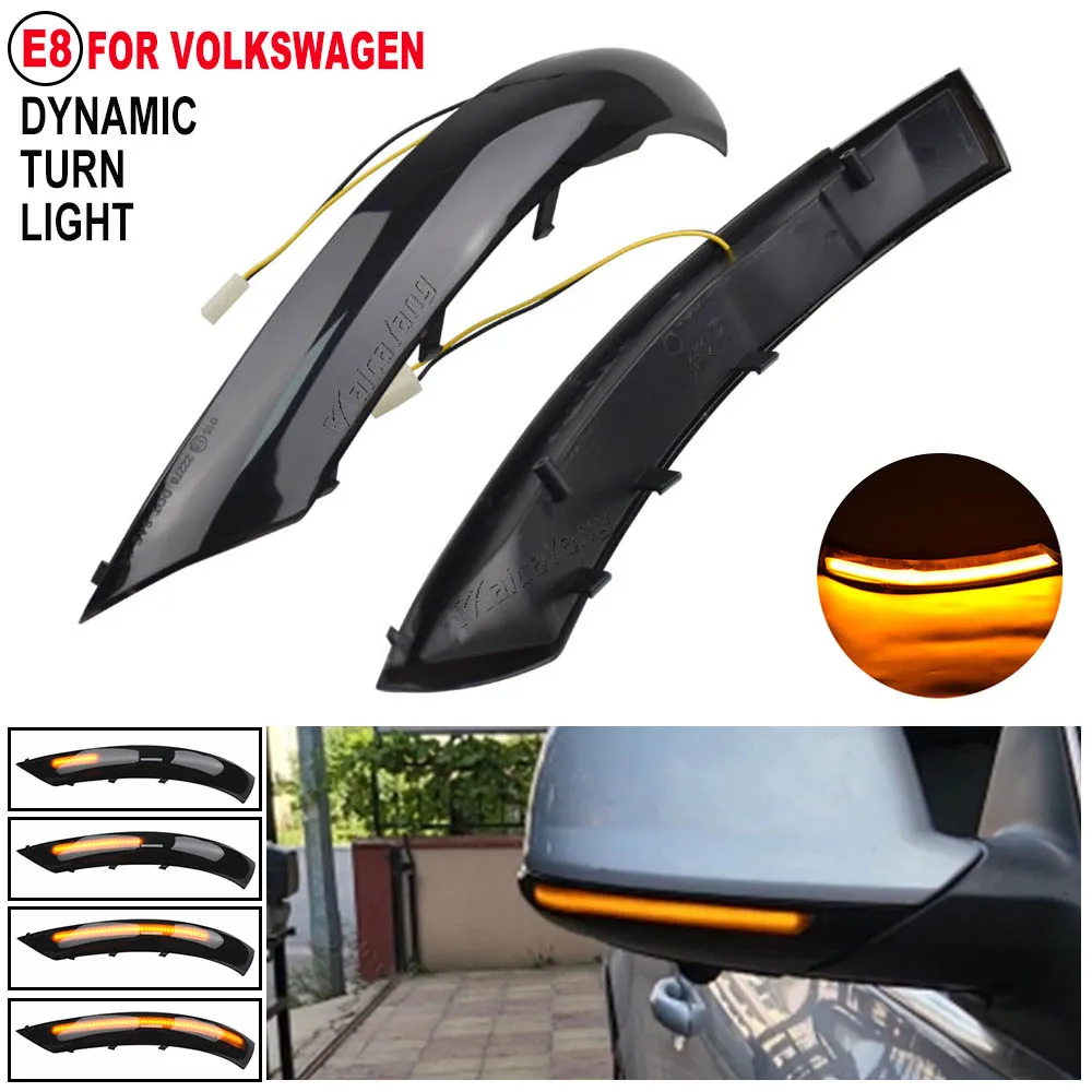 

2 шт. для VW Volkswagen Touareg I MK1 7L 2007 2008 2009 2010 светодиодный динамический указатель поворота, автомобильное боковое зеркало, последовательный свет