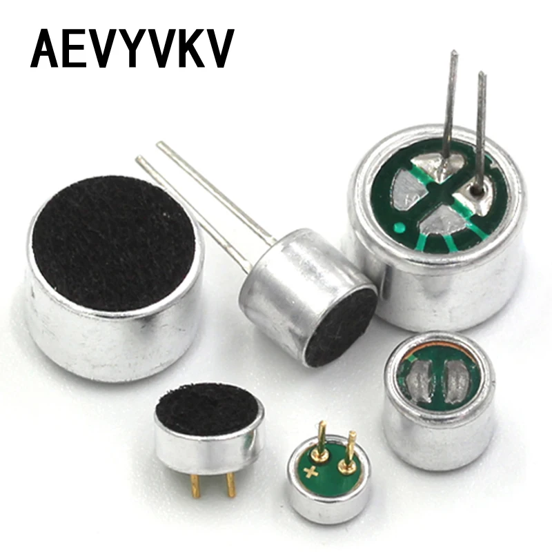 10pcs 6x5/9x7/4.5x2.2/6x2.2mm 2 Pin Mic Capsule Electret Condenser Microphone Dip Smd 52db 56db With Mp3 Accessories