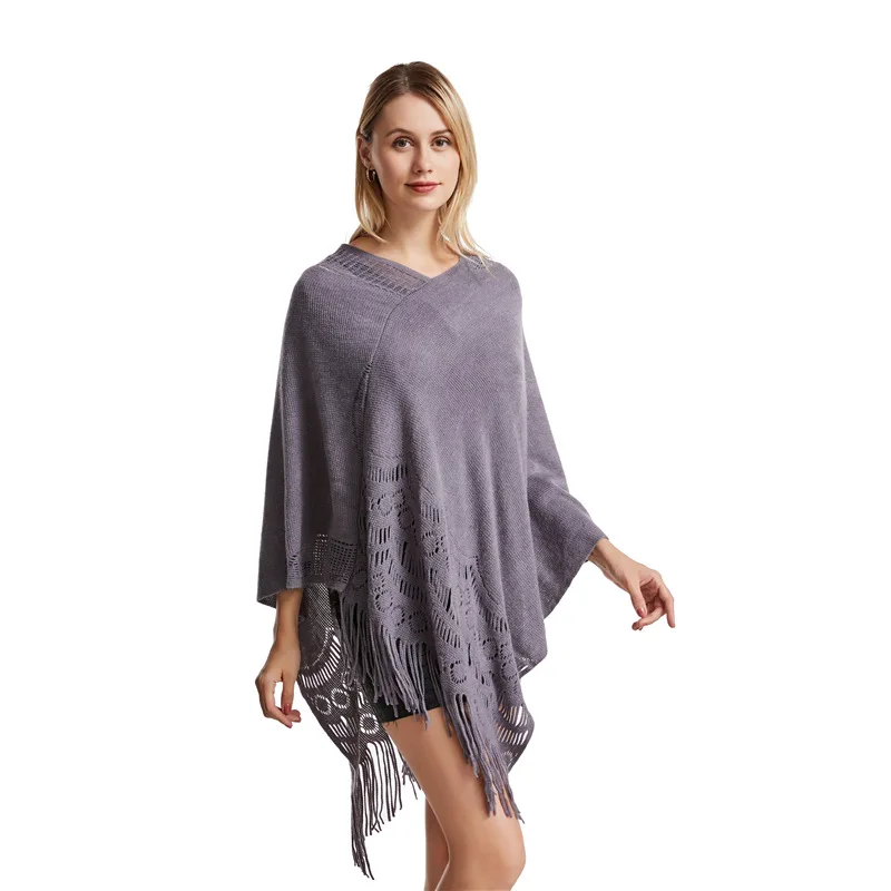 Hot-selling new European and American style fashionable pure color imitation cashmere warm pullover shawl scarf P2