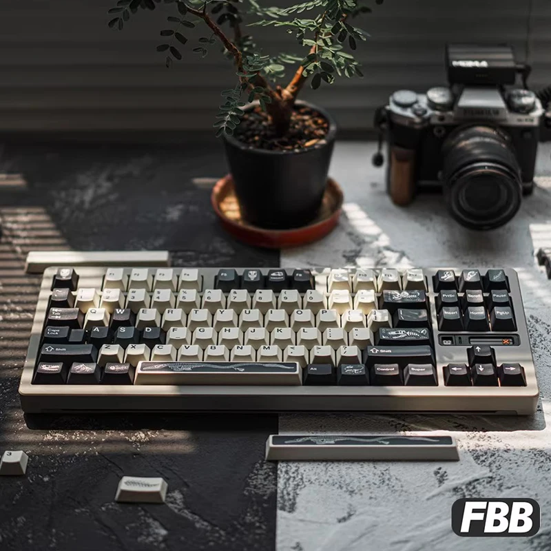 FBB أغطية المفاتيح PBT لوحة المفاتيح الميكانيكية MX مفاتيح Keycap لتقوم بها بنفسك الإبداعية هدية ديناصور الأحفوري العنبر للألعاب المحمول 1.7 مللي متر سمك